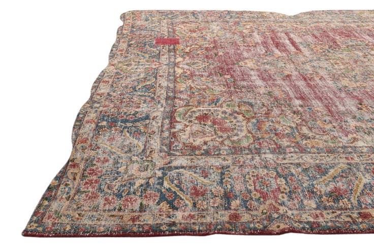Detail image of 9' 8 x 13' Hand Knotted Ultra Vintage Persian Wool Rug