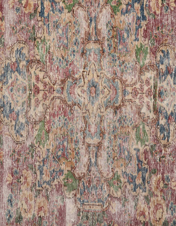 Detail image of 9' 8 x 13'  Hand Knotted Ultra Vintage Persian Wool Rug