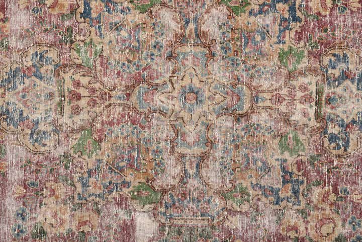 9' 8 x 13' Hand Knotted Ultra Vintage Persian Wool Rug