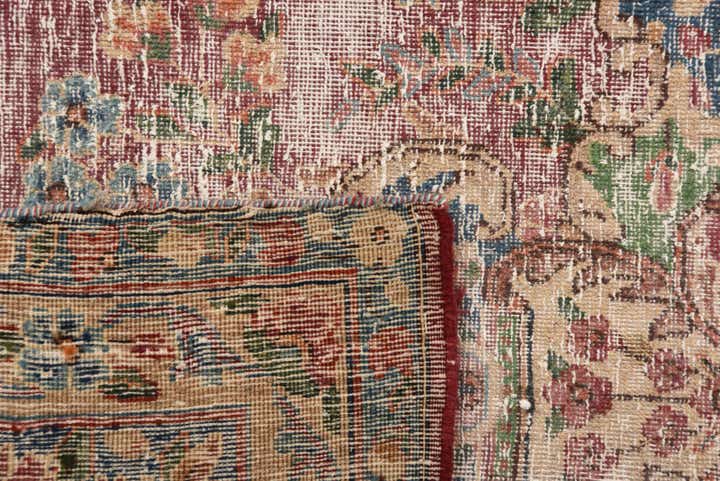 9' 8 x 13' Hand Knotted Ultra Vintage Persian Wool Rug