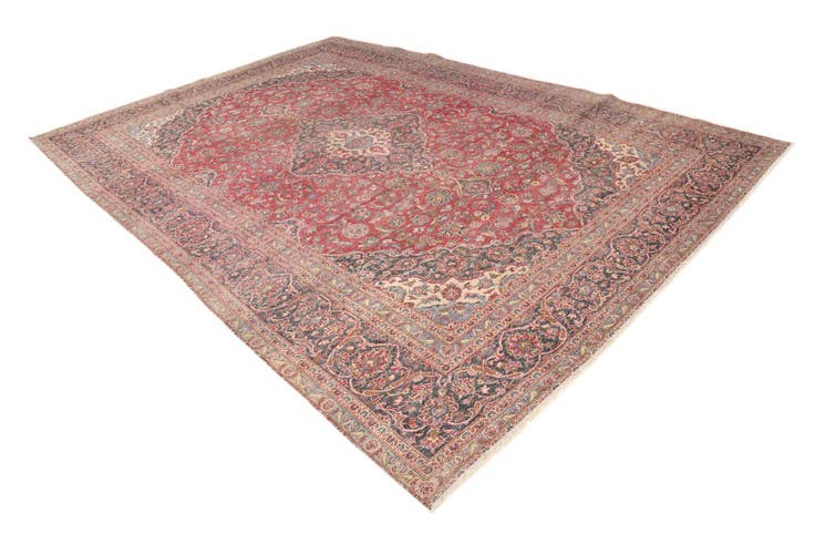 Detail image of 9' 9 x 13' 9 Hand Knotted Ultra Vintage Persian Wool Rug