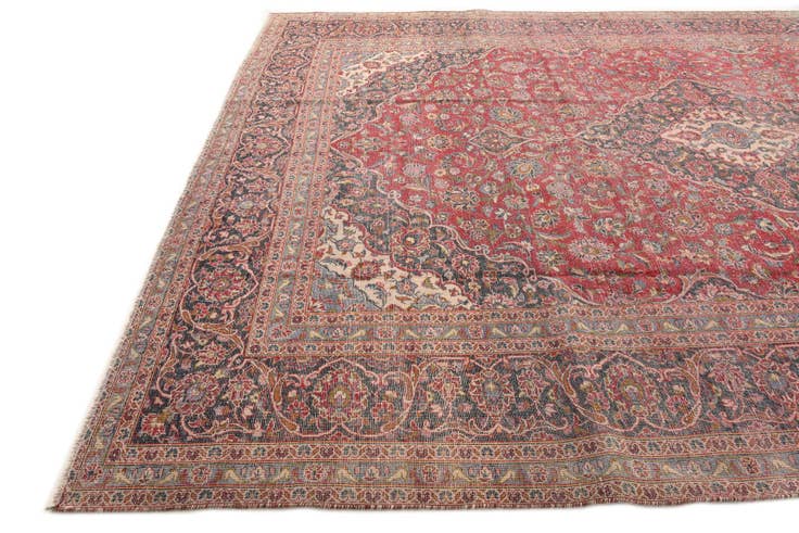 Detail image of 9' 9 x 13' 9 Hand Knotted Ultra Vintage Persian Wool Rug