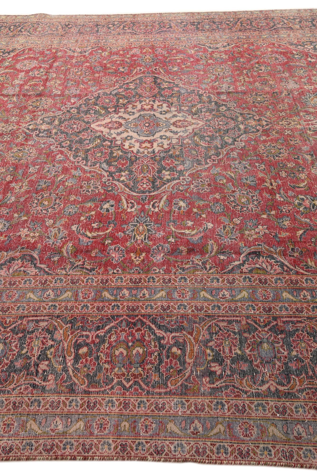 9' 9 x 13' 9 Hand Knotted Ultra Vintage Persian Wool Rug