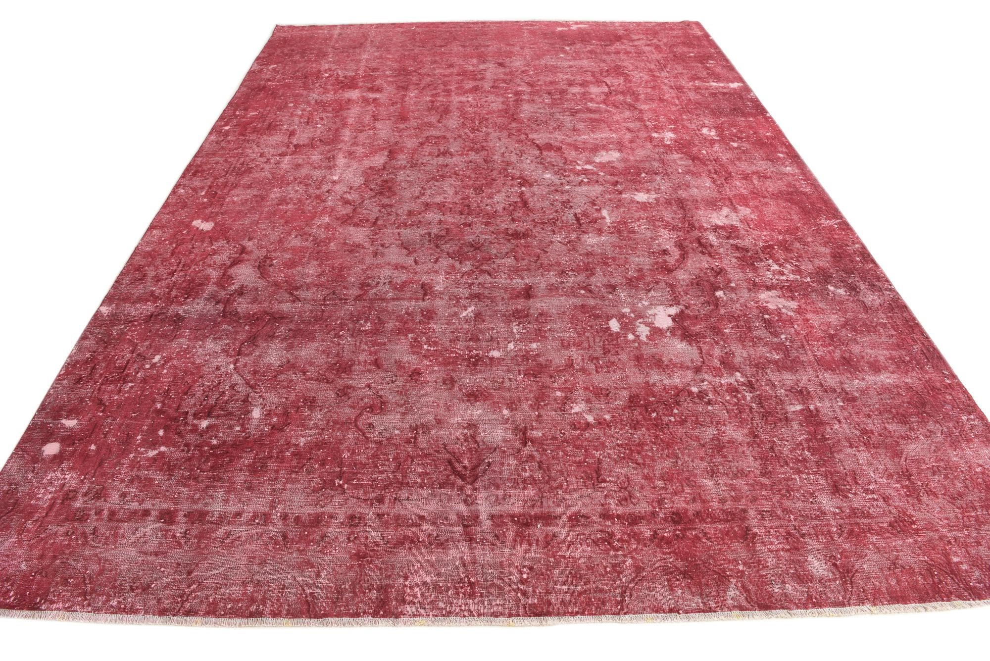 8' 9 x 12' 3 Hand Knotted Ultra Vintage Persian Wool Rug