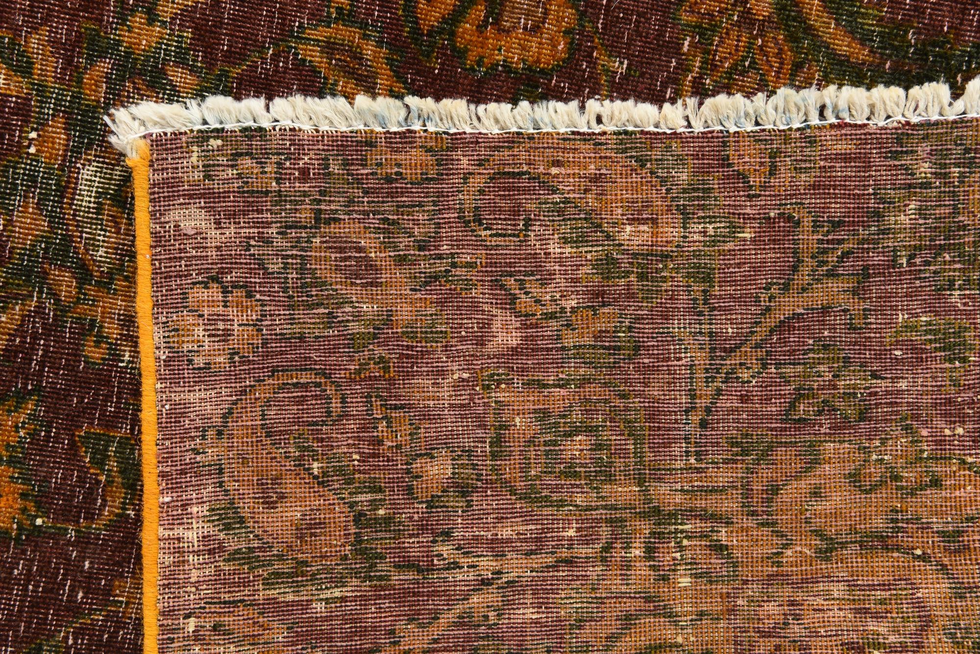 6' 1 x 9' 2 Hand Knotted Ultra Vintage Persian Wool Rug
