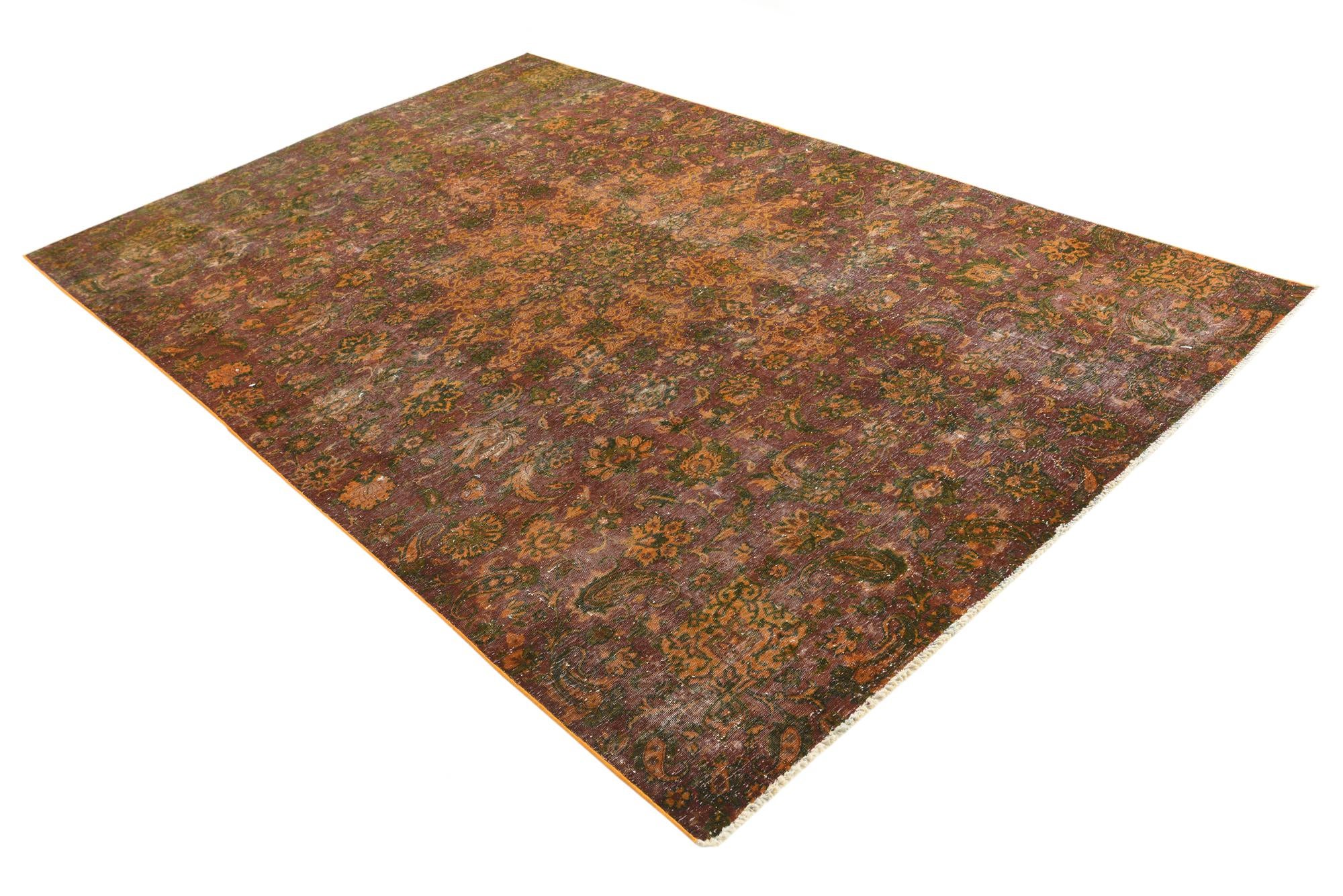 6' 1 x 9' 2 Hand Knotted Ultra Vintage Persian Wool Rug