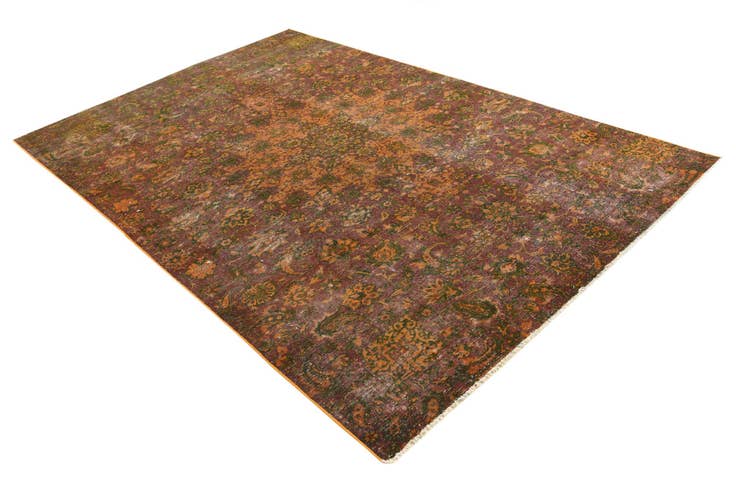 Detail image of 6' 1 x 9' 2 Hand Knotted Ultra Vintage Persian Wool Rug