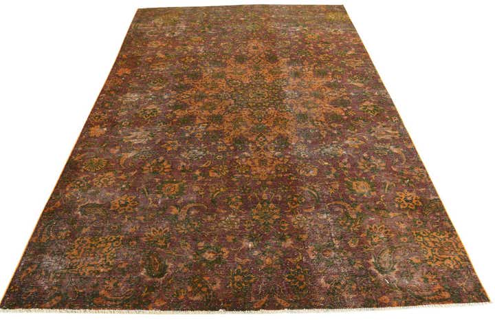 6' 1 x 9' 2 Hand Knotted Ultra Vintage Persian Wool Rug
