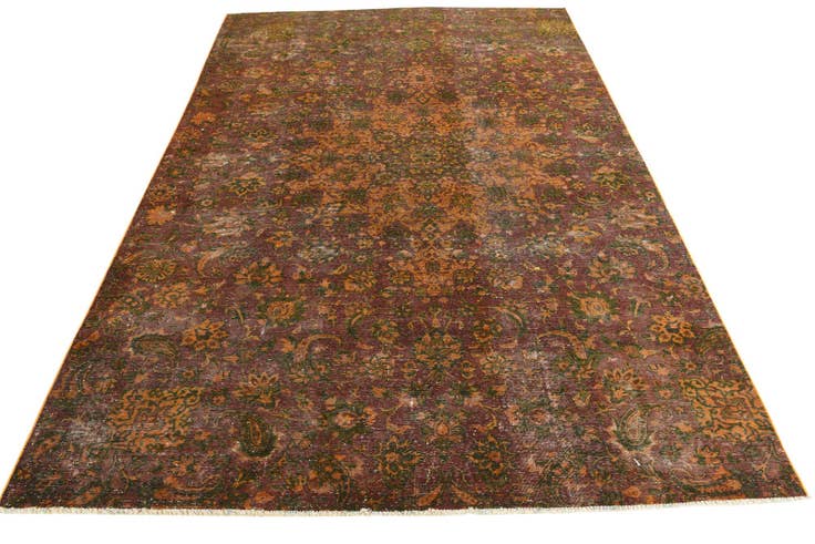 Detail image of 6' 1 x 9' 2 Hand Knotted Ultra Vintage Persian Wool Rug