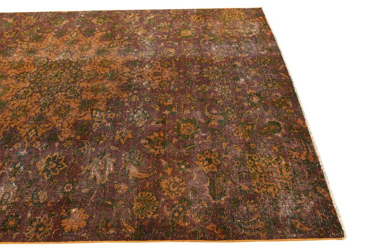 Detail image of 6' 1 x 9' 2 Hand Knotted Ultra Vintage Persian Wool Rug