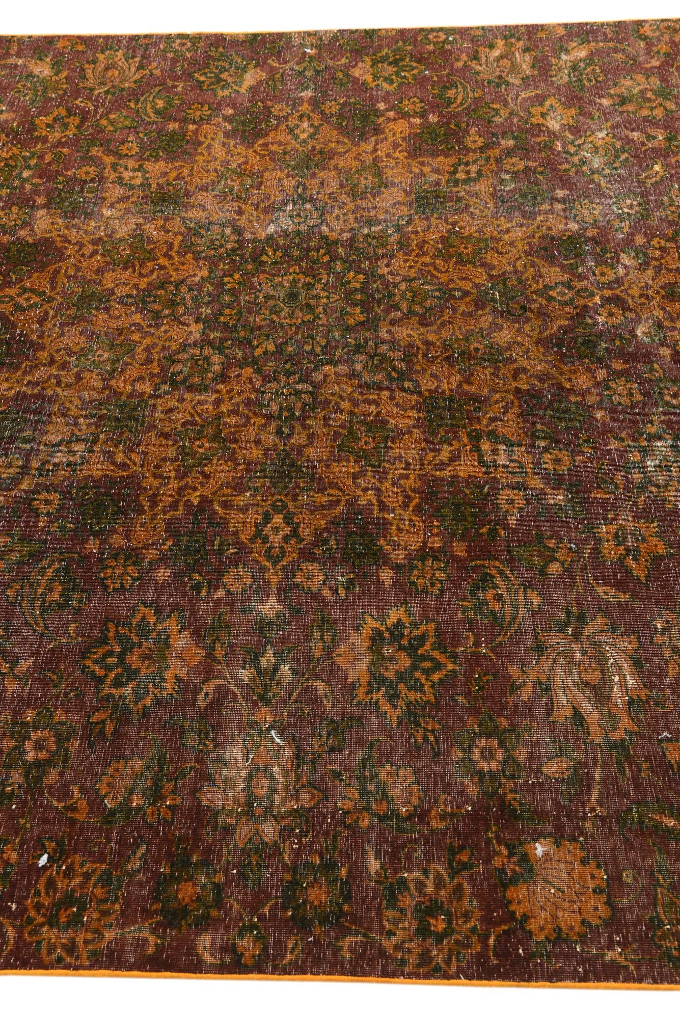 6' 1 x 9' 2 Hand Knotted Ultra Vintage Persian Wool Rug
