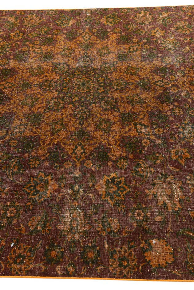 Detail image of 6' 1 x 9' 2 Hand Knotted Ultra Vintage Persian Wool Rug