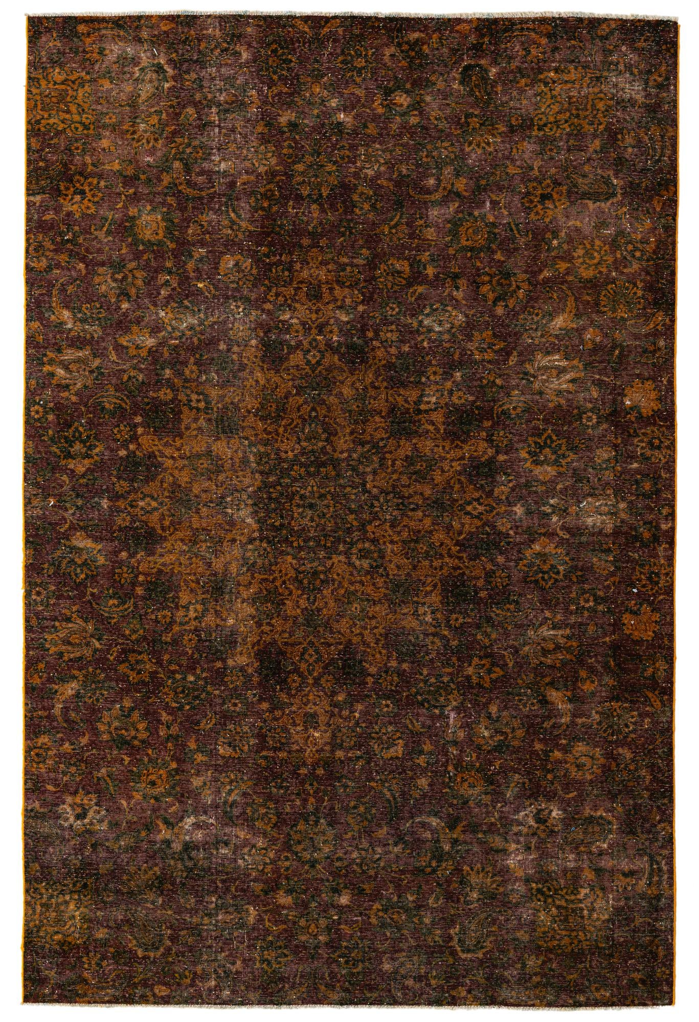 6' 1 x 9' 2 Hand Knotted Ultra Vintage Persian Wool Rug