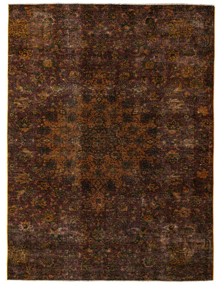 Detail image of 6' 1 x 9' 2 Hand Knotted Ultra Vintage Persian Wool Rug