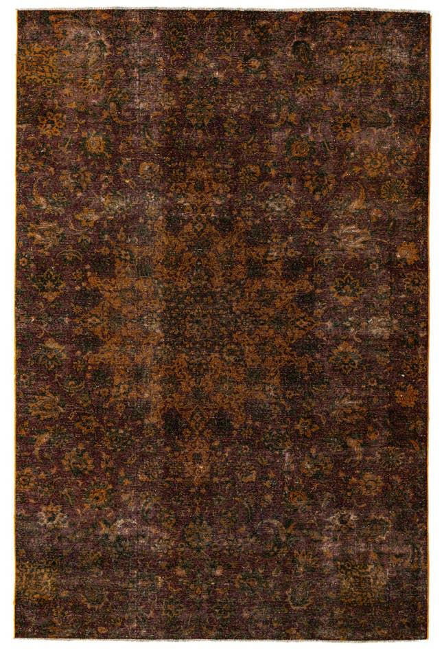 Detail image of 6' 1 x 9' 2 Hand Knotted Ultra Vintage Persian Wool Rug