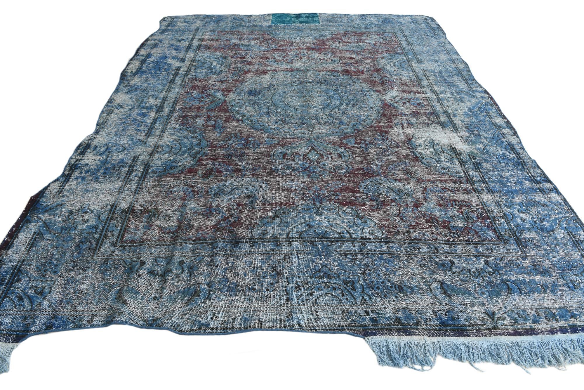 9' 1 x 11' 9 Hand Knotted Ultra Vintage Persian Wool Rug