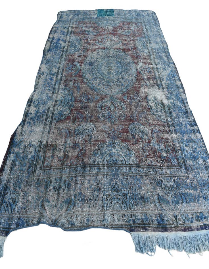 Detail image of 9' 1 x 11' 9  Hand Knotted Ultra Vintage Persian Wool Rug