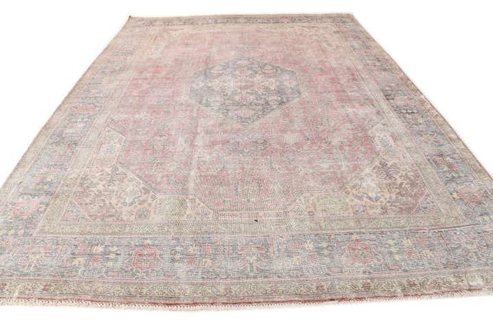 9' 10 x 12' 7 Hand Knotted Ultra Vintage Persian Wool Rug