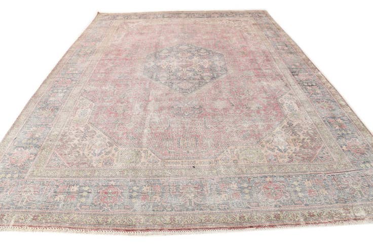 Detail image of 9' 10 x 12' 7 Hand Knotted Ultra Vintage Persian Wool Rug