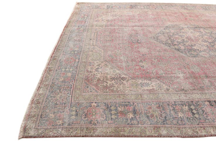 Detail image of 9' 10 x 12' 7 Hand Knotted Ultra Vintage Persian Wool Rug