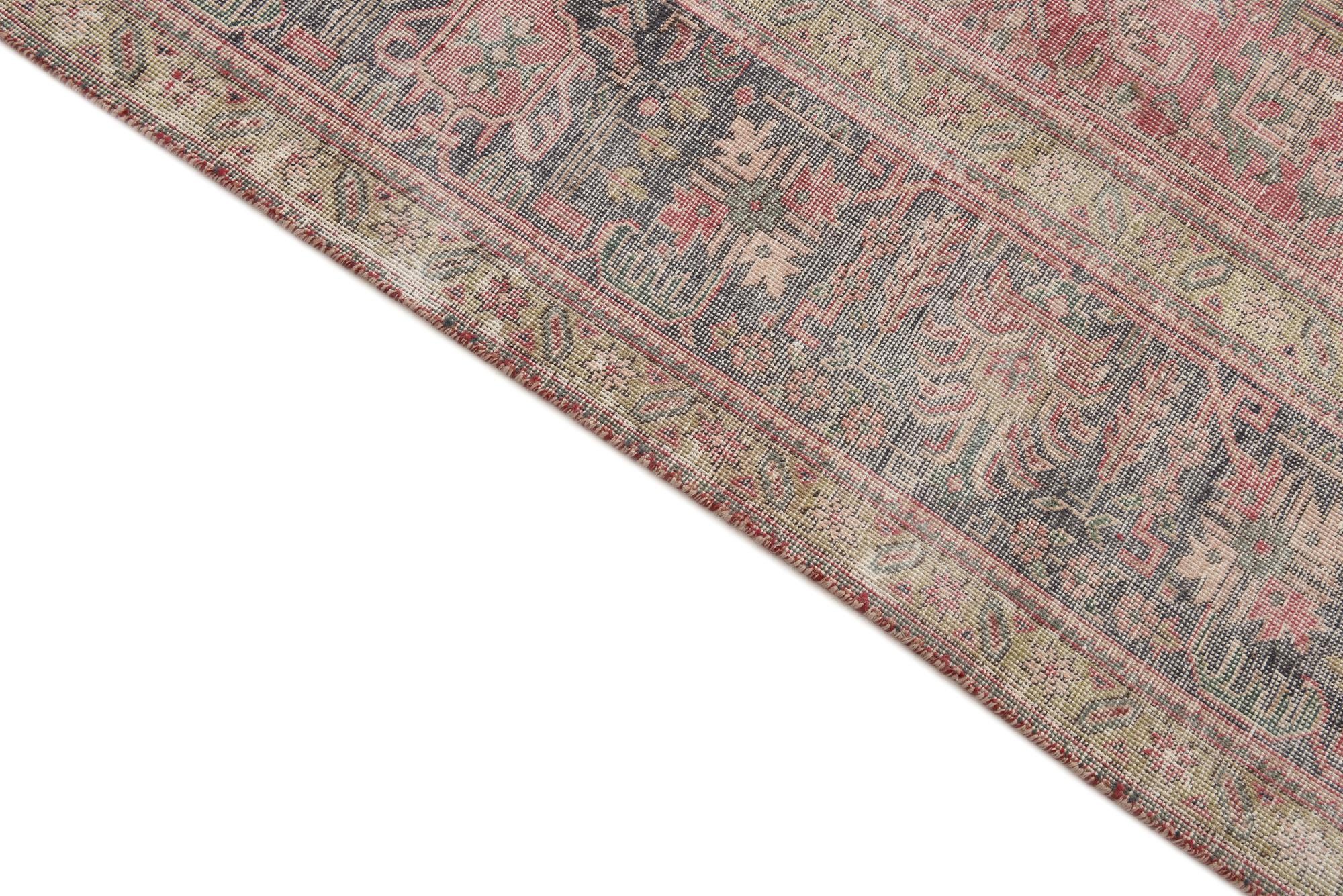 9' 10 x 12' 7 Hand Knotted Ultra Vintage Persian Wool Rug