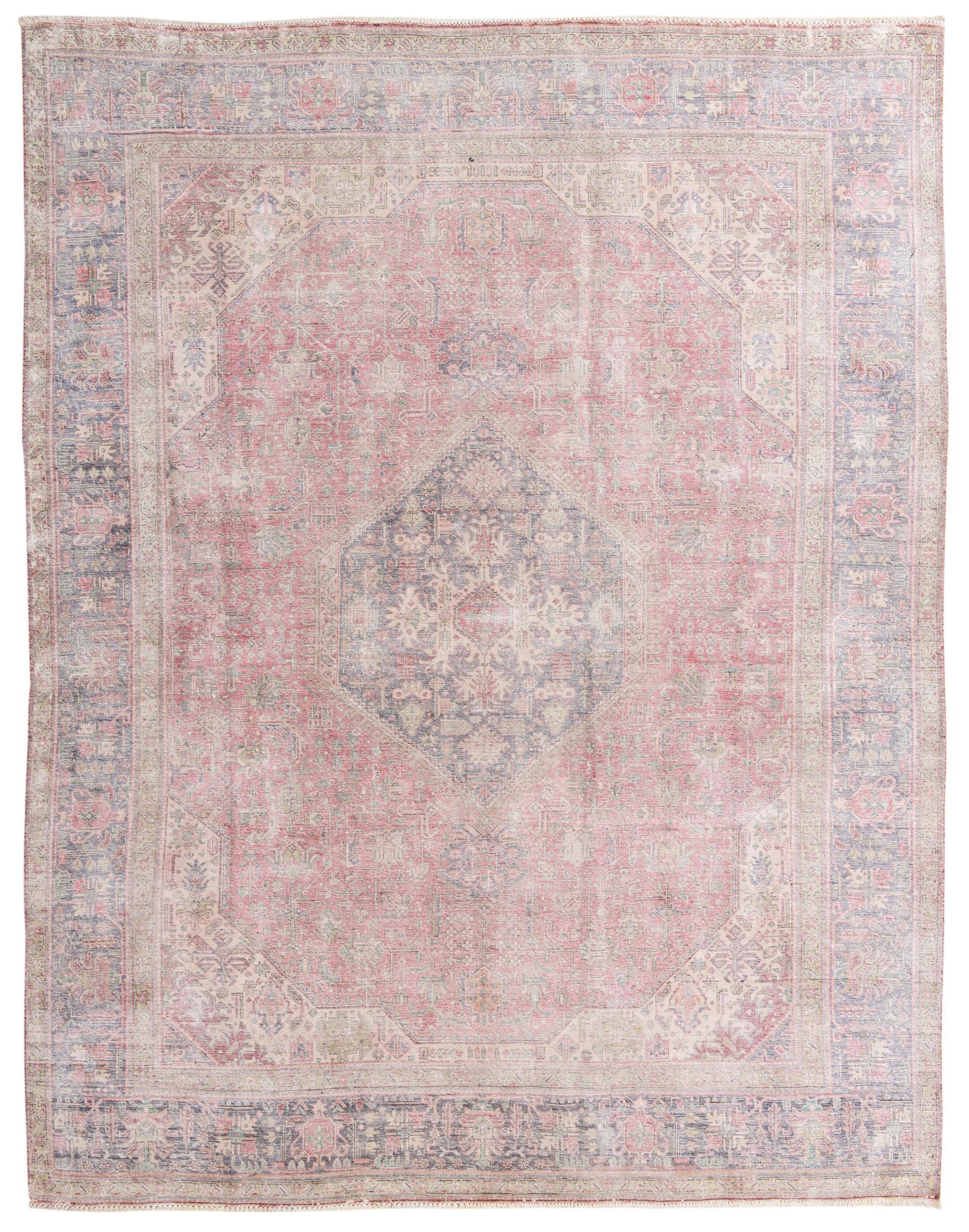9' 10 x 12' 7 Hand Knotted Ultra Vintage Persian Wool Rug