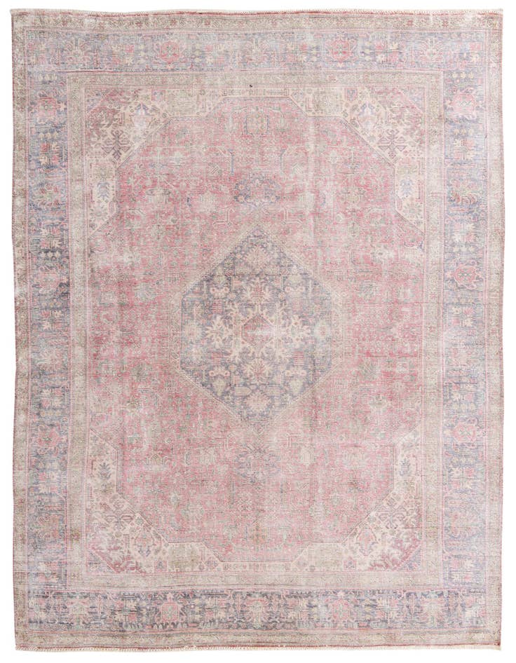Detail image of 9' 10 x 12' 7 Hand Knotted Ultra Vintage Persian Wool Rug