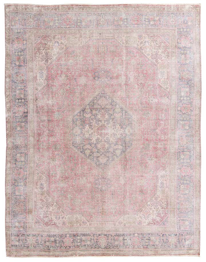 9' 10 x 12' 7 Hand Knotted Ultra Vintage Persian Wool Rug