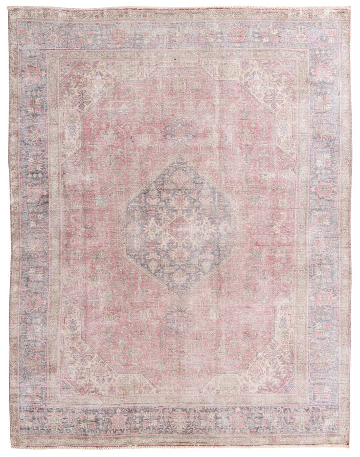 Detail image of 9' 10 x 12' 7 Hand Knotted Ultra Vintage Persian Wool Rug