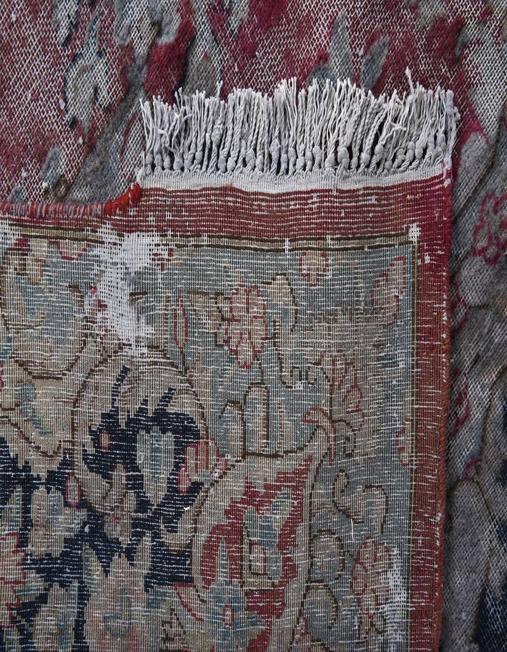 Detail image of 9' 6 x 13' 5  Hand Knotted Ultra Vintage Persian Wool Rug