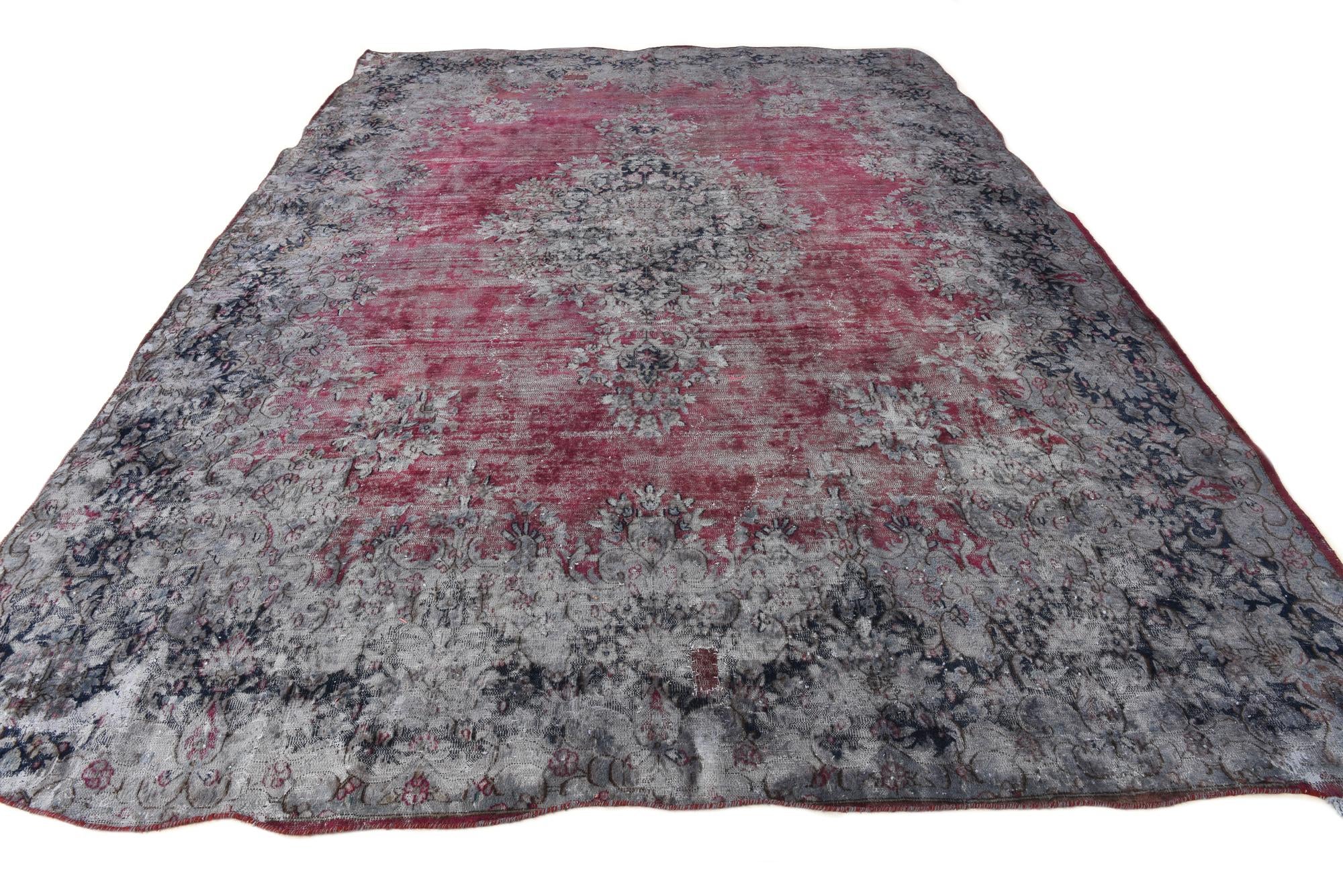 9' 6 x 13' 5 Hand Knotted Ultra Vintage Persian Wool Rug