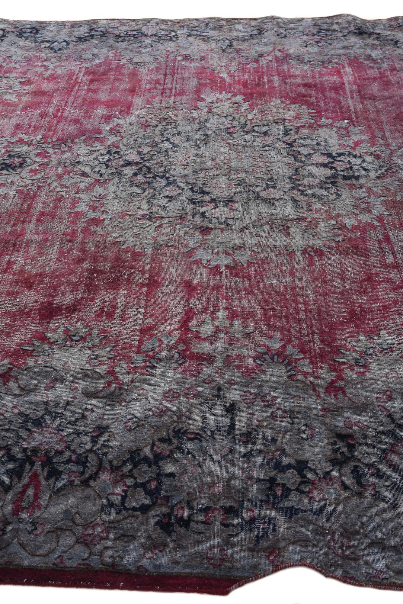 9' 6 x 13' 5 Hand Knotted Ultra Vintage Persian Wool Rug