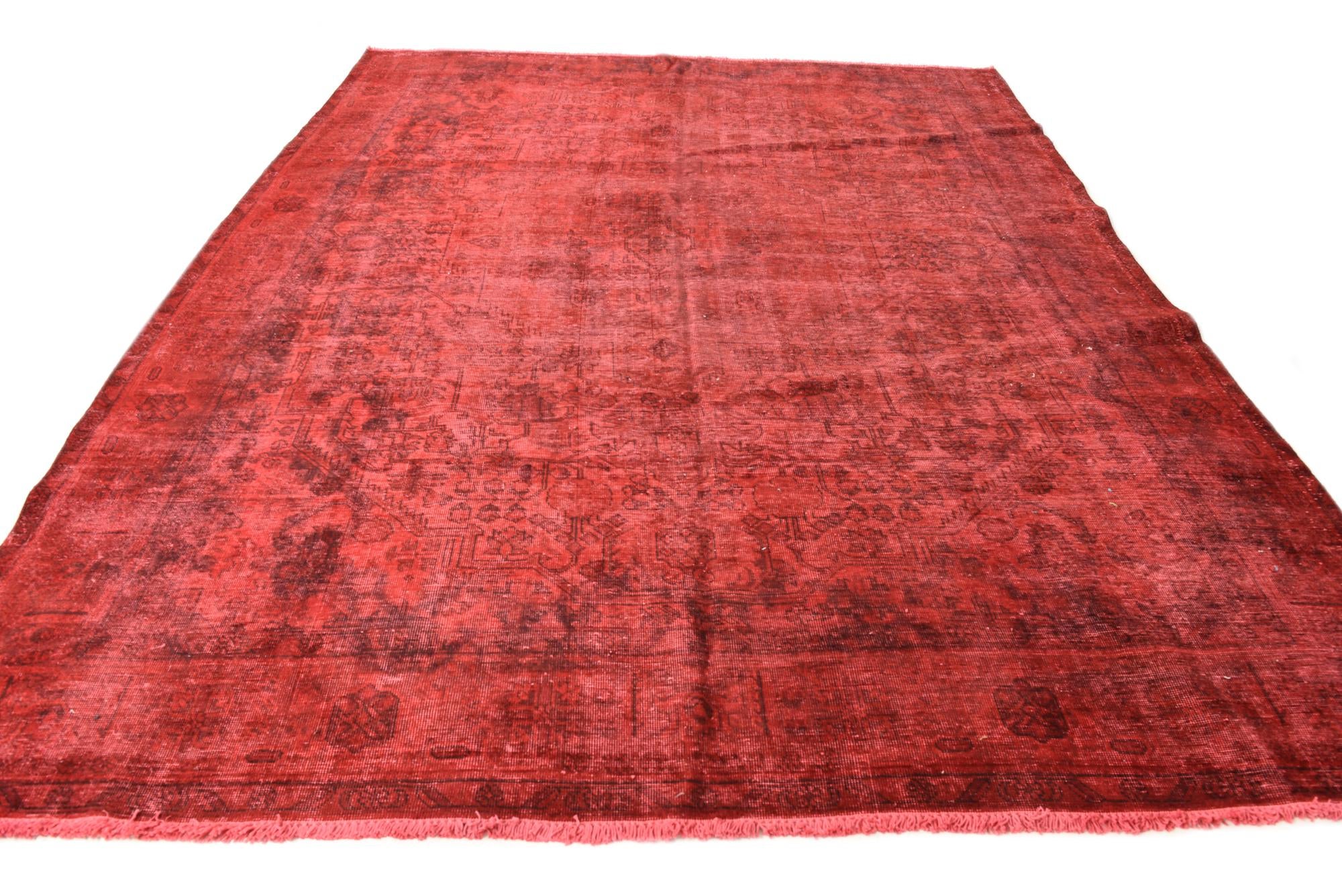 9' 10 x 12' 6 Hand Knotted Ultra Vintage Persian Wool Rug