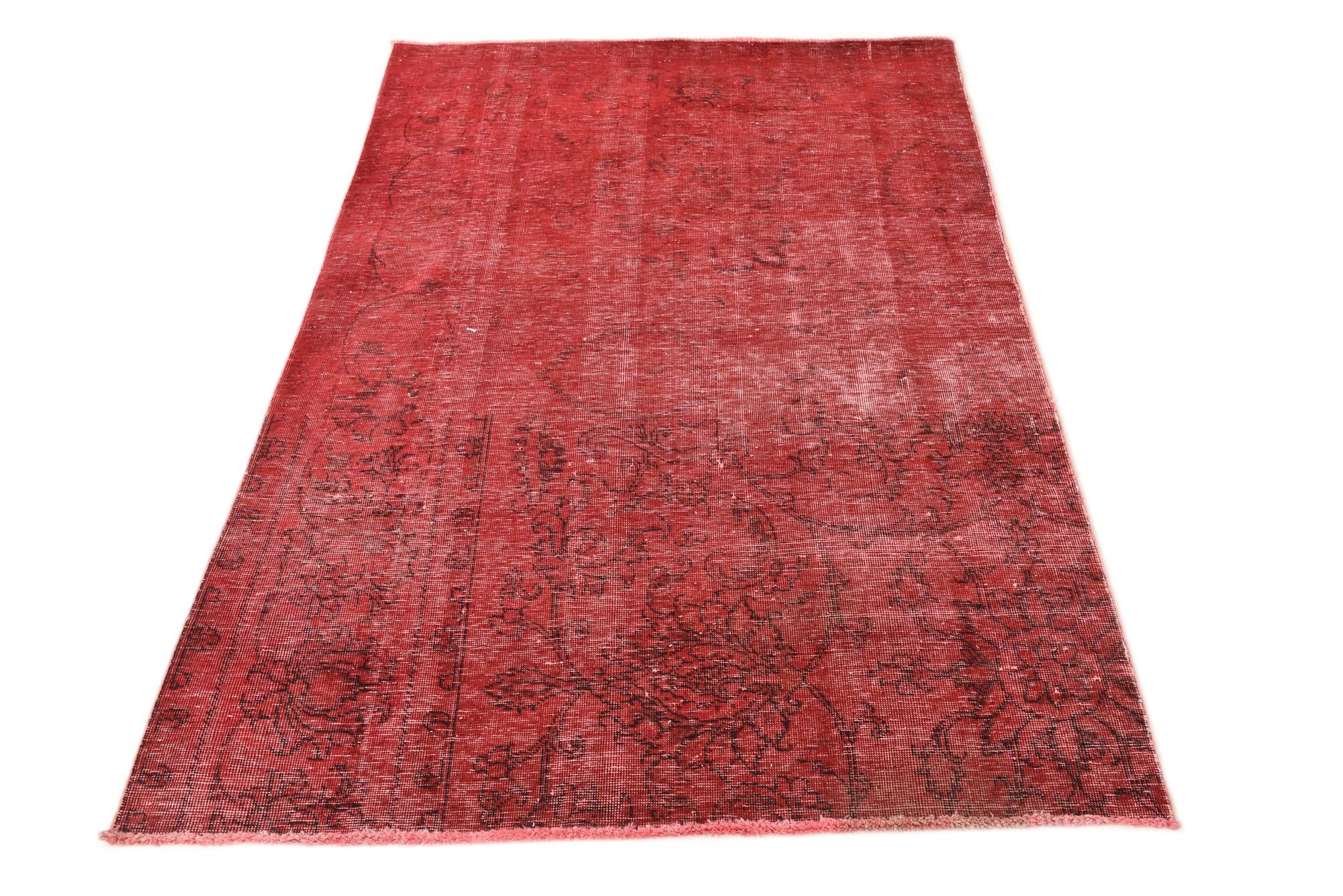 4' 3 x 6' 2 Hand Knotted Ultra Vintage Persian Wool Rug