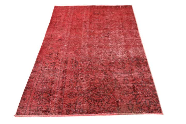 4' 3 x 6' 2 Hand Knotted Ultra Vintage Persian Wool Rug
