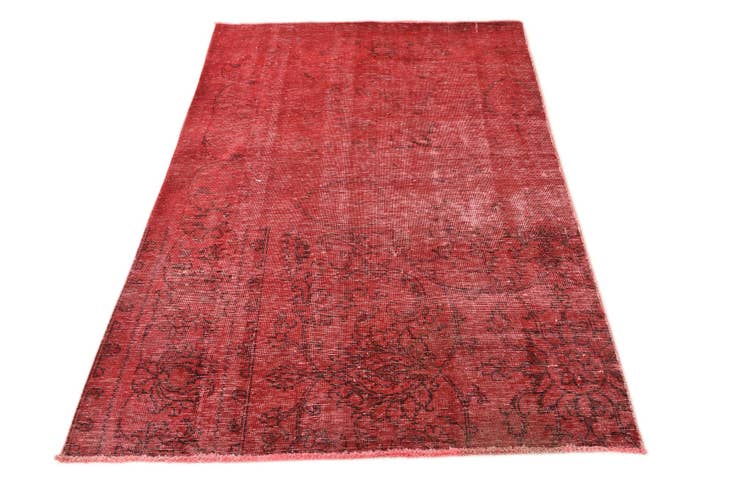 Detail image of 4' 3 x 6' 2 Hand Knotted Ultra Vintage Persian Wool Rug