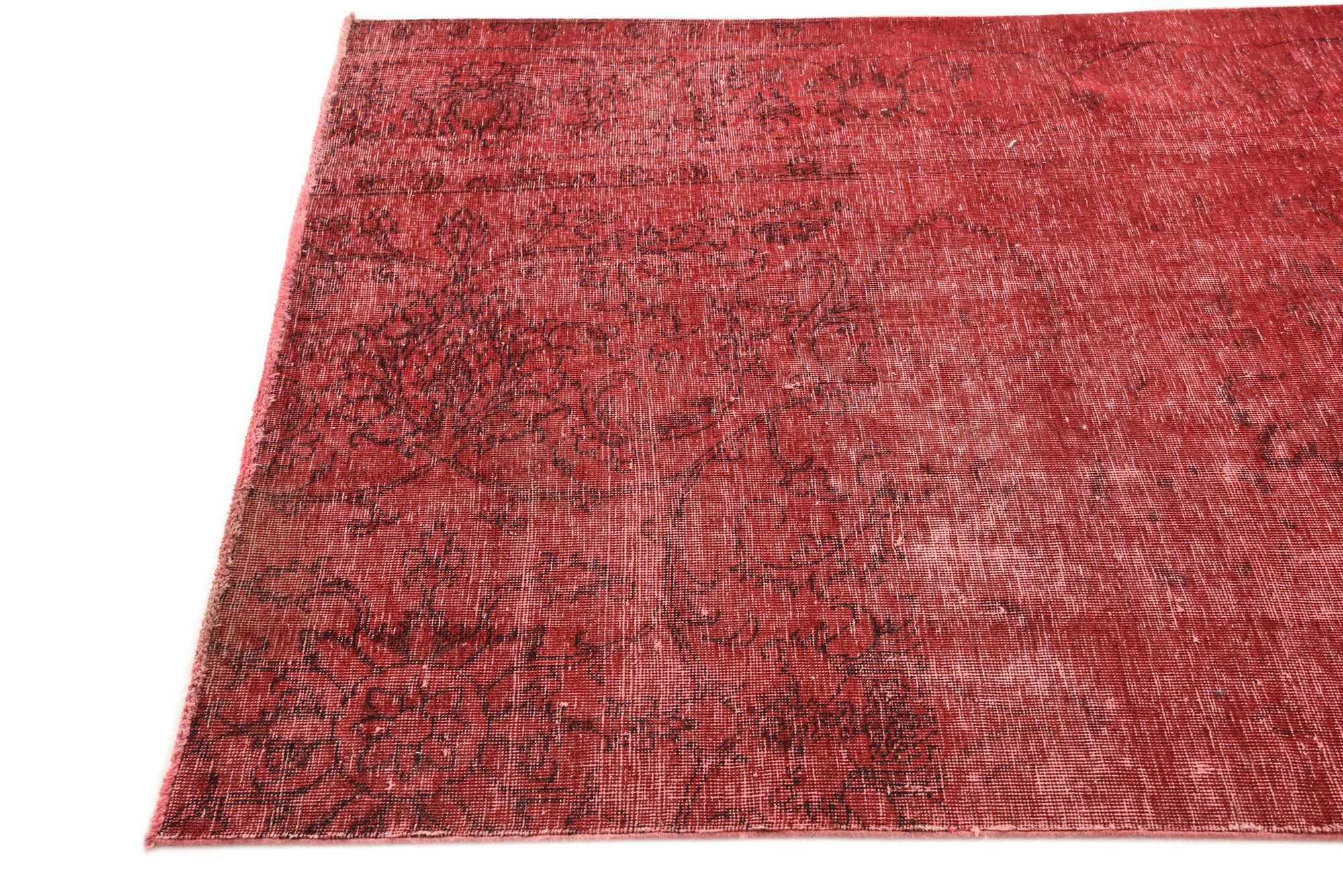 4' 3 x 6' 2 Hand Knotted Ultra Vintage Persian Wool Rug