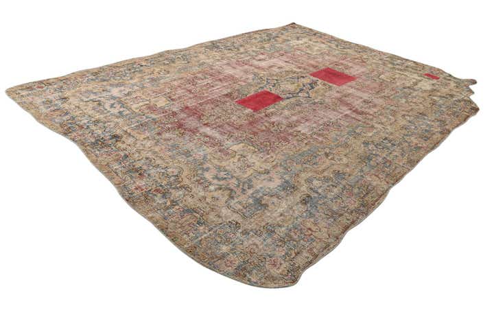 9' 3 x 12' 9 Hand Knotted Ultra Vintage Persian Wool Rug