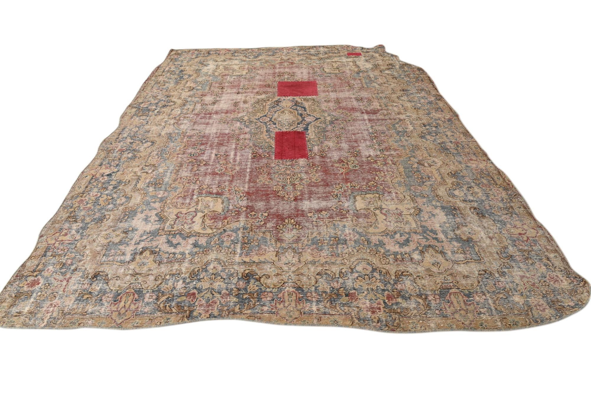 9' 3 x 12' 9 Hand Knotted Ultra Vintage Persian Wool Rug