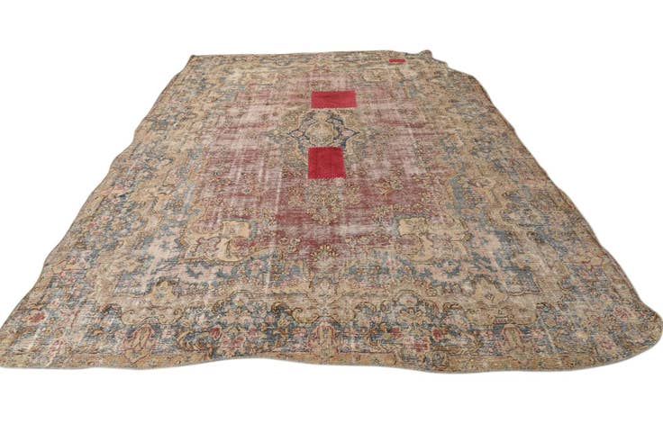 Detail image of 9' 3 x 12' 9 Hand Knotted Ultra Vintage Persian Wool Rug
