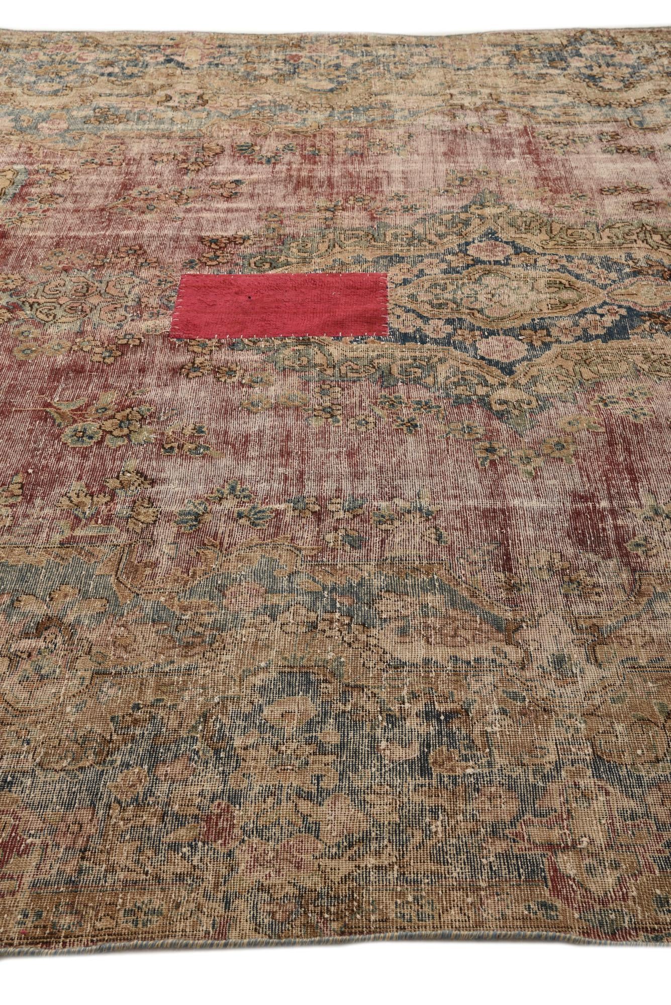 9' 3 x 12' 9 Hand Knotted Ultra Vintage Persian Wool Rug