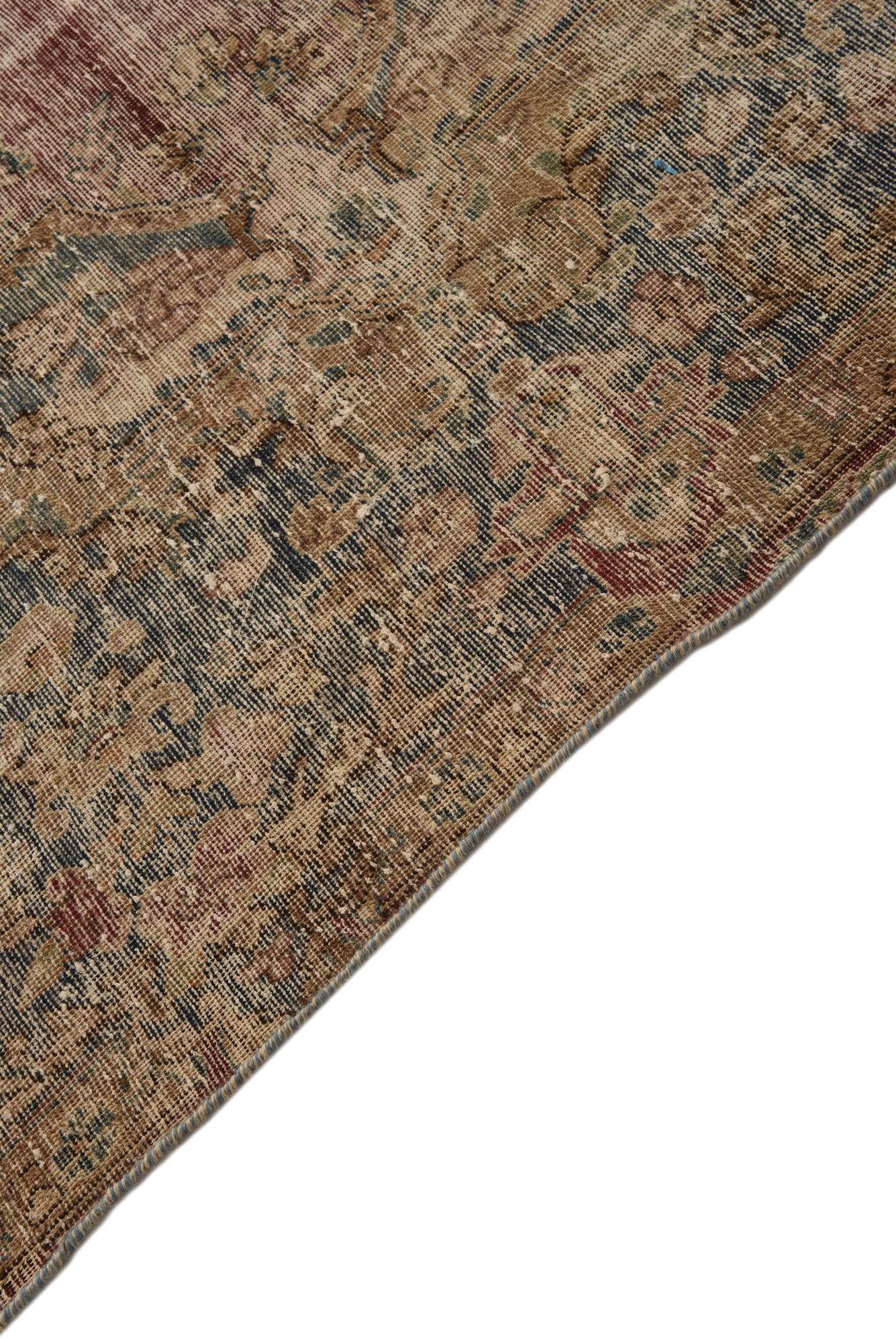 9' 3 x 12' 9 Hand Knotted Ultra Vintage Persian Wool Rug