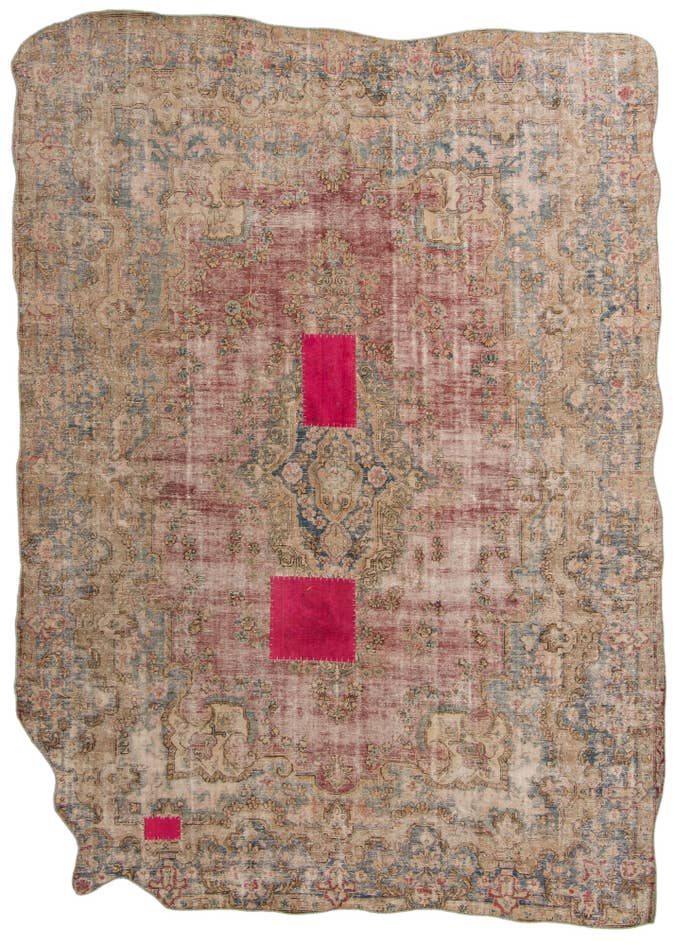 Detail image of 9' 3 x 12' 9 Hand Knotted Ultra Vintage Persian Wool Rug