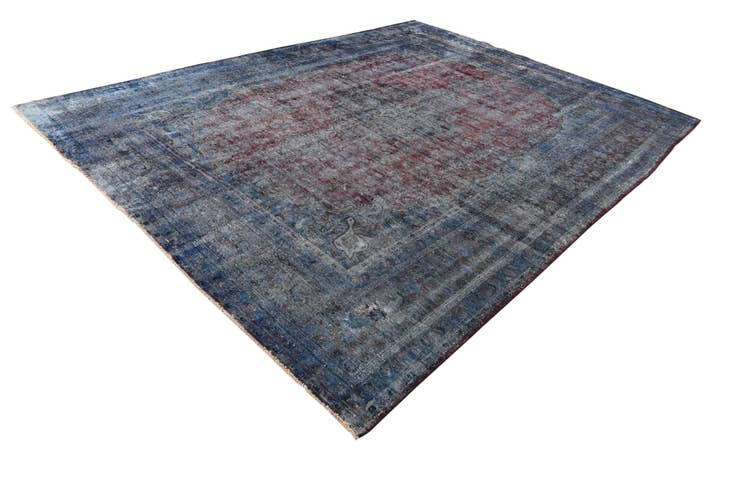 Detail image of 9' 8 x 12' 6 Hand Knotted Ultra Vintage Persian Wool Rug