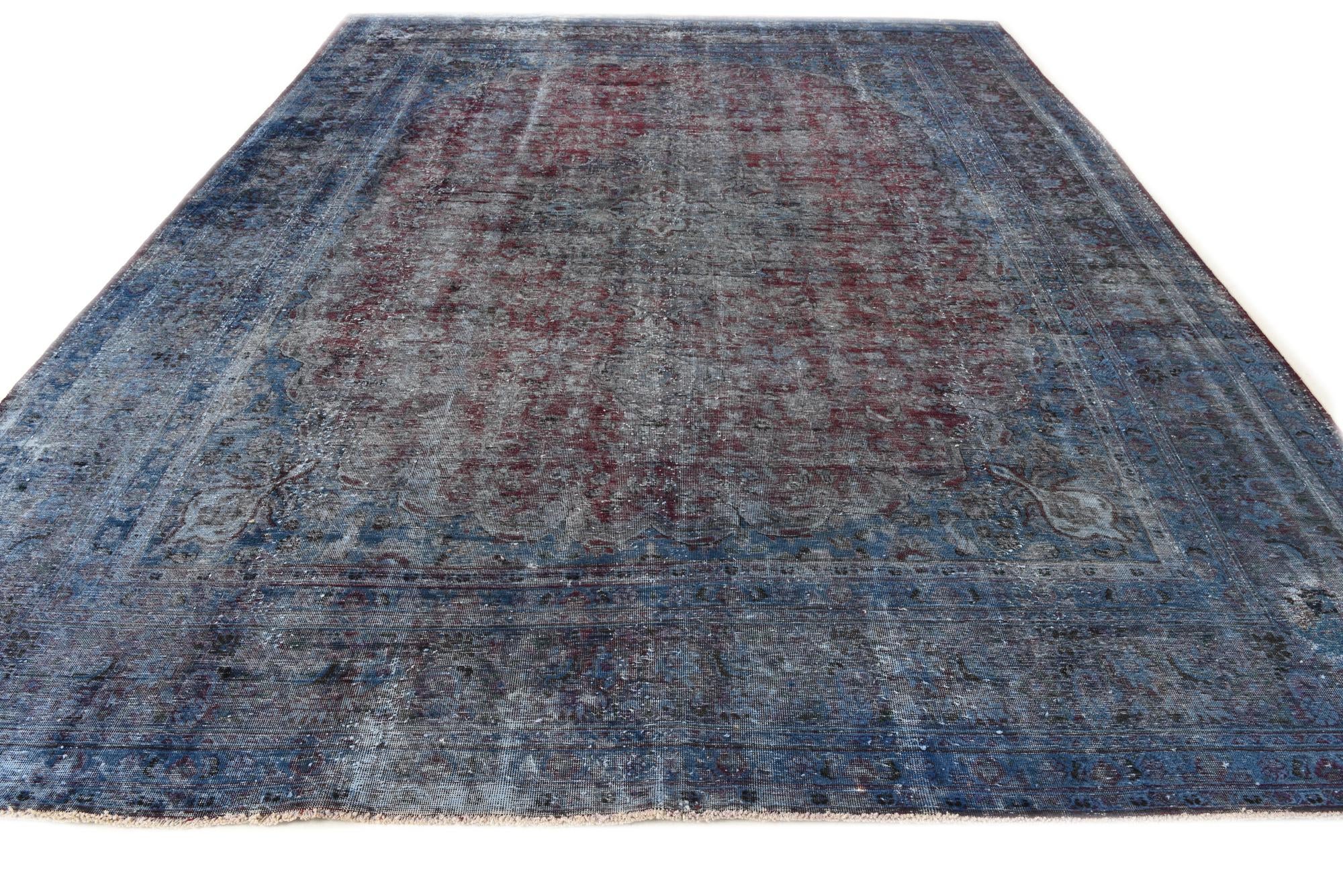 9' 8 x 12' 6 Hand Knotted Ultra Vintage Persian Wool Rug
