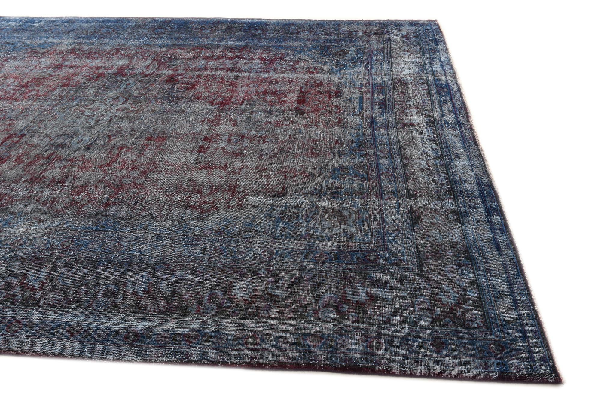 9' 8 x 12' 6 Hand Knotted Ultra Vintage Persian Wool Rug