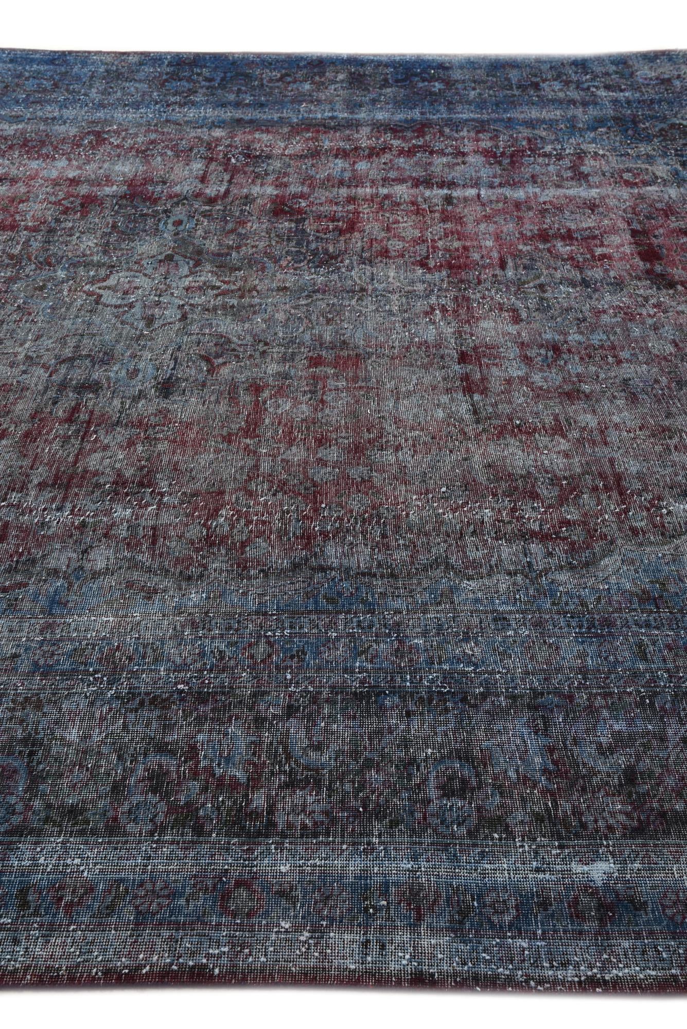 9' 8 x 12' 6 Hand Knotted Ultra Vintage Persian Wool Rug