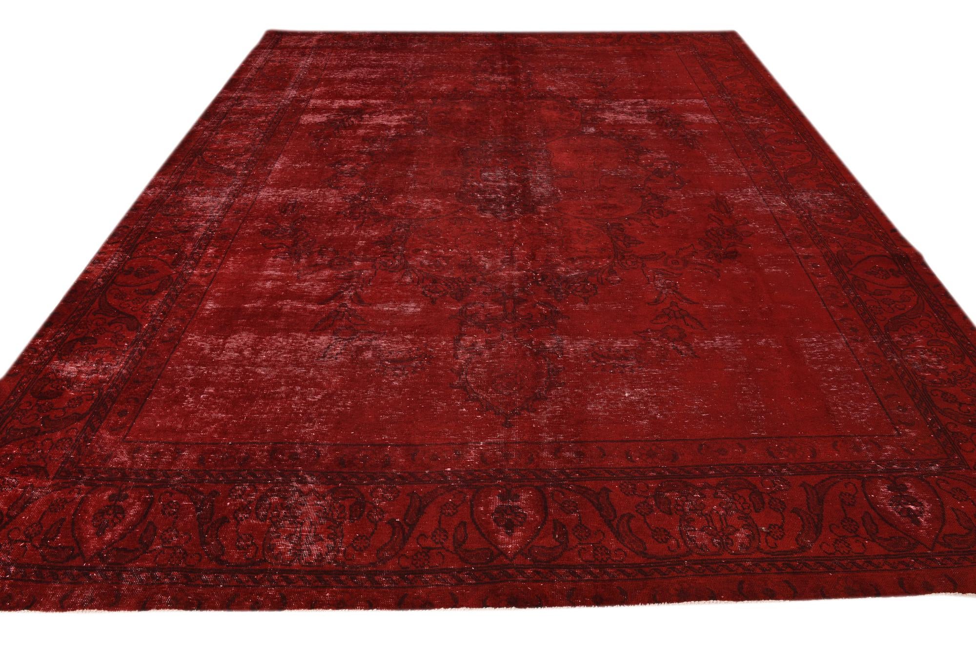 9' 7 x 12' 5 Hand Knotted Ultra Vintage Persian Wool Rug