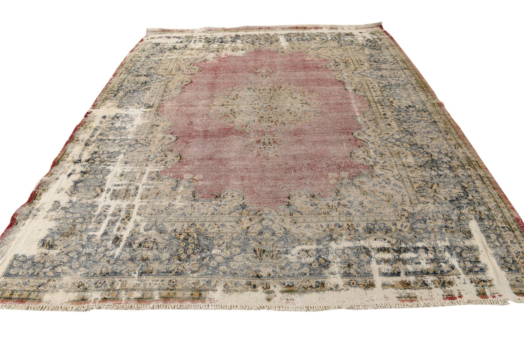 7' 6 x 10' 1 Hand Knotted Ultra Vintage Persian Wool Rug