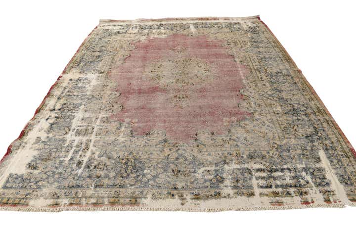 7' 6 x 10' 1 Hand Knotted Ultra Vintage Persian Wool Rug